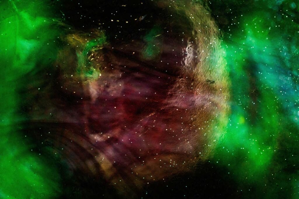 Swerving colors of green red purple and light